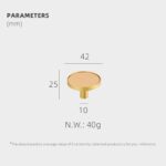 BEETHAM Solid Brass & Leather Furniture Knobs