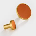 BEETHAM Solid Brass & Leather Furniture Knobs