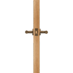 BEETHAM Manillones de latón macizo y cuero en latón antiguo