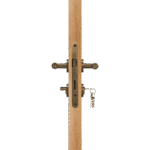 BEETHAM Manillones de latón macizo y cuero en latón antiguo