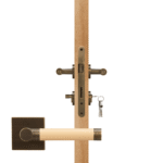 BEETHAM Messing & Lederen deurkrukken - carré-rozet