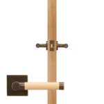 BEETHAM Messing & Lederen deurkrukken - carré-rozet