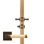 BEETHAM Messing & Lederen deurkrukken - carré-rozet