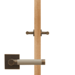 BEETHAM Messing & Lederen deurkrukken - carré-rozet