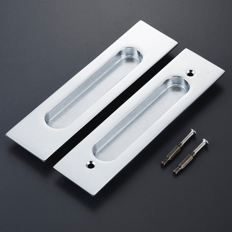 BOR Messing verzonken schuifdeurgreep en -slot