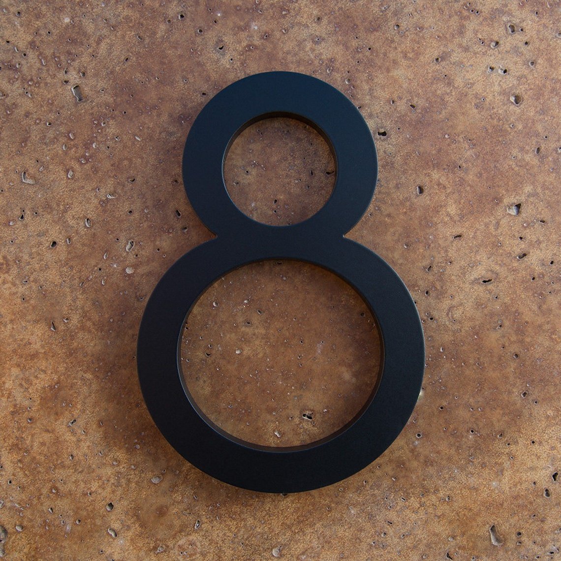 BROOKFIELD Matte Black Floating House Number Sign - meraki.