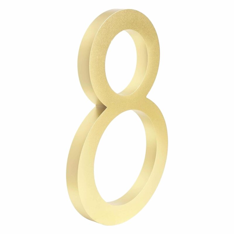 BROOKFIELD Placa flotante con número de casa en latón satinado