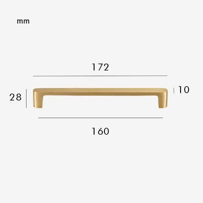 CANE Massivmessinggriff 8 CANE Massiv-Messing-Griff