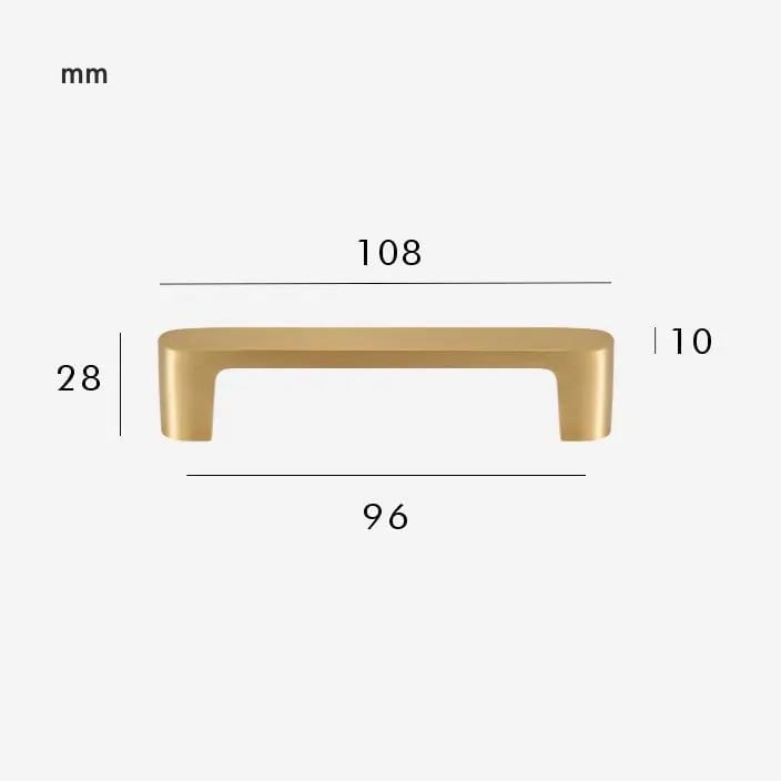 CANE Massivmessinggriff 6 CANE Massiv-Messing-Griff