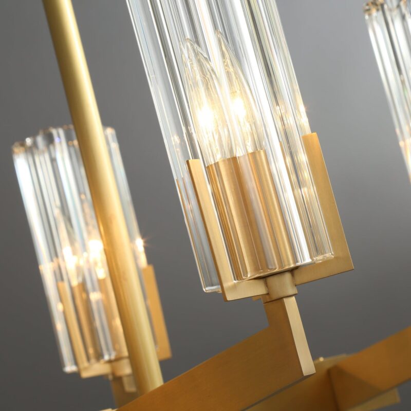 CELESTE Brass Linear Chandelier