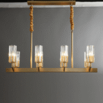 CELESTE Brass Linear Chandelier