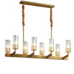 CELESTE Brass Linear Chandelier