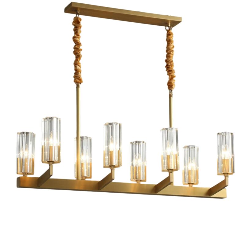 CELESTE Brass Linear Chandelier