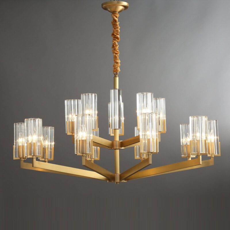 Lustre rond en laiton CELESTE