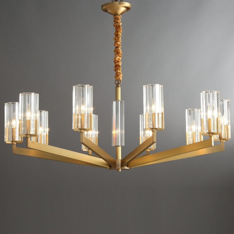 Lustre rond en laiton CELESTE