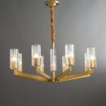 Lustre rond en laiton CELESTE