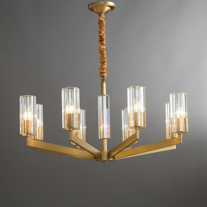 Lustre rond en laiton CELESTE