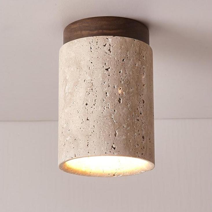 CIRRO Stone & Wood Ceiling Light - meraki.