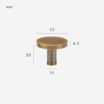 Boutons en laiton massif COMMET