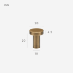 Boutons en laiton massif COMMET