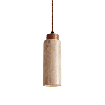ETRA Stone & Walnut Pendant Light - meraki.