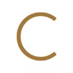 EZRA-Zeichen in gehämmertem antikem Messing