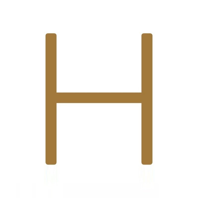 EZRA-Zeichen in gehämmertem antikem Messing