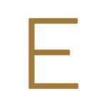 EZRA-Zeichen in gehämmertem antikem Messing