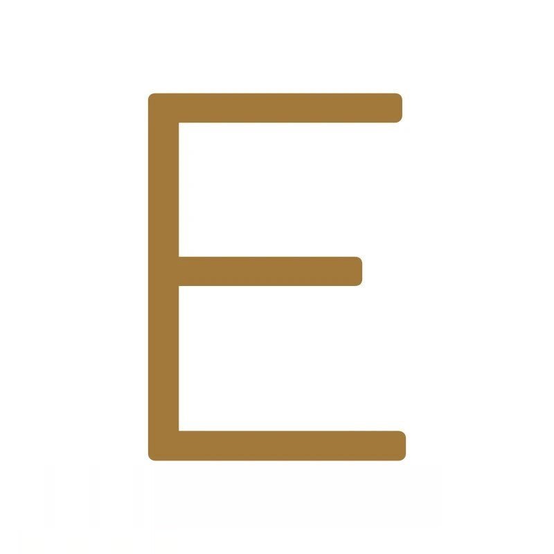 EZRA-Zeichen in gehämmertem antikem Messing