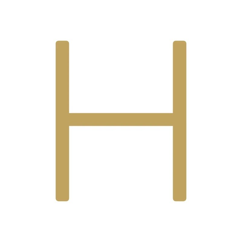 EZRA-Zeichen aus gehämmertem Satin-Messing