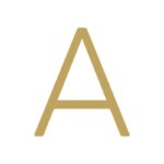 EZRA-Zeichen aus gehämmertem Satin-Messing