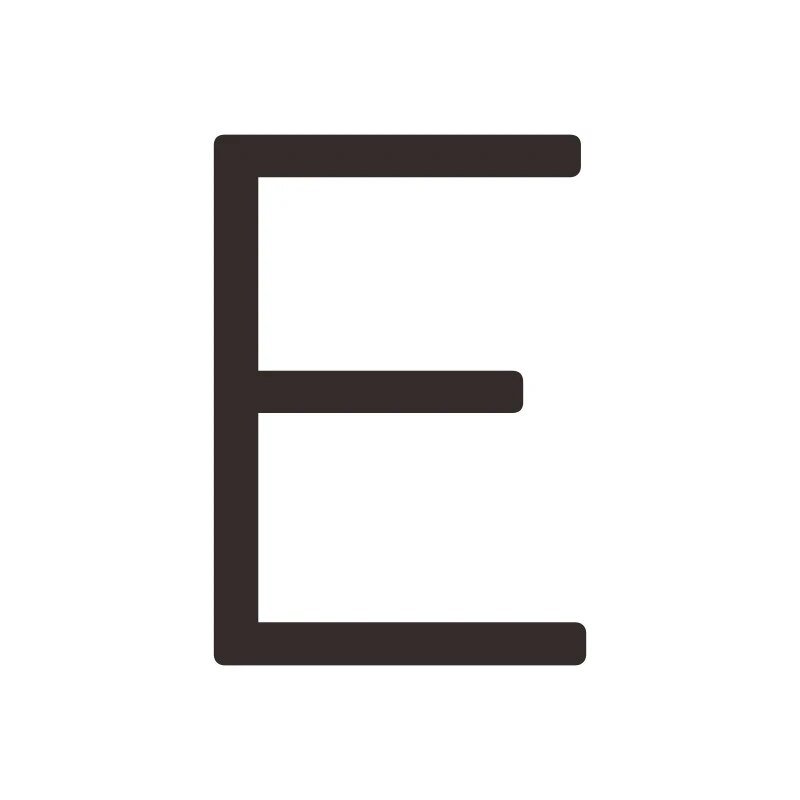 Caratteri EZRA in nero opaco 11 Caratteri EZRA in nero opaco