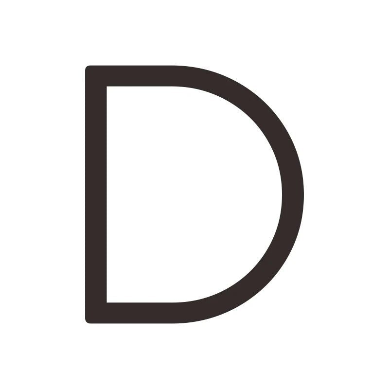 Caratteri EZRA in nero opaco 10 Caratteri EZRA in nero opaco