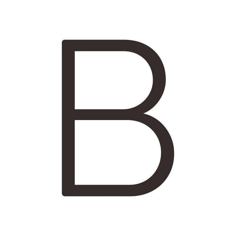 Caratteri EZRA in nero opaco 8 Caratteri EZRA in nero opaco