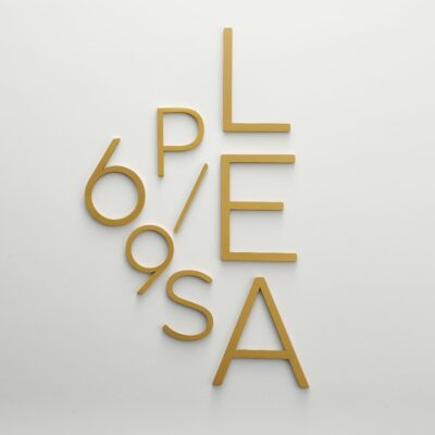 EZRA Characters in Satin Brass