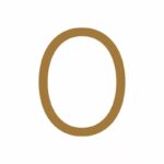 EZRA-cijfers in gehamerd antiek messing