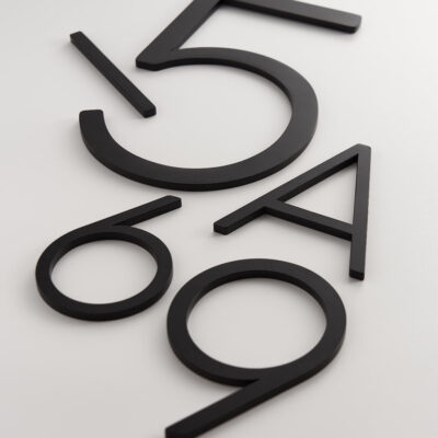 EZRA Numbers in Matte Black