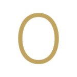 EZRA-cijfers in satijnmessing