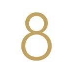 EZRA-cijfers in satijnmessing