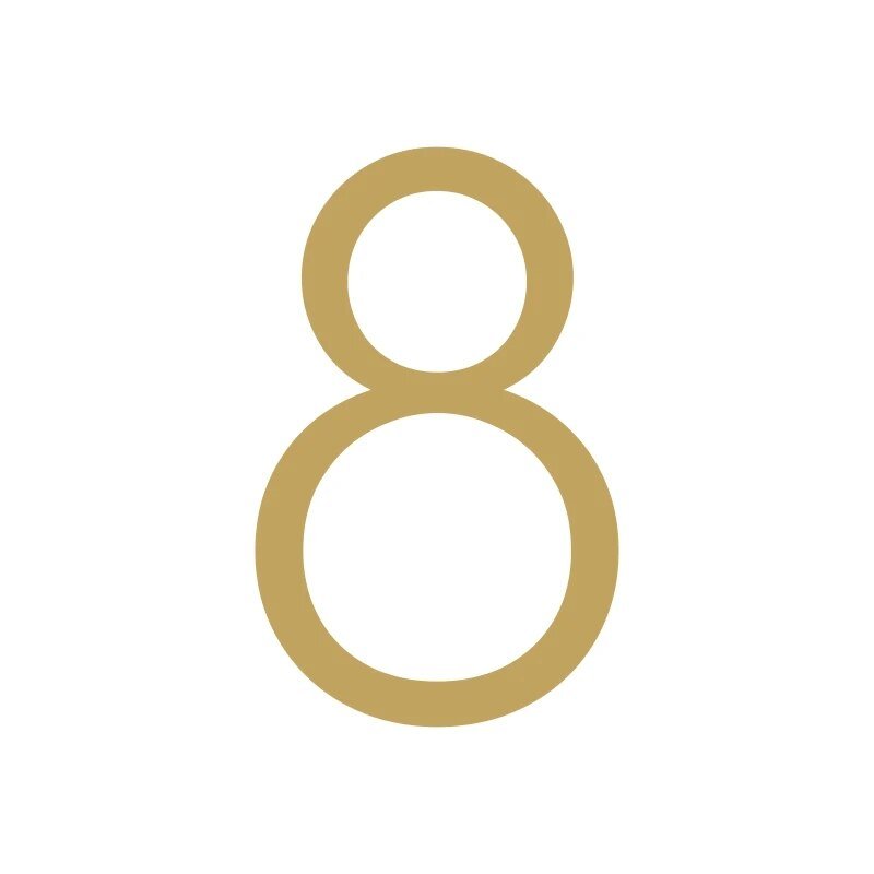 EZRA-cijfers in satijnmessing