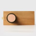 FERN Bouton de porte en laiton massif et cuir - Laiton antique