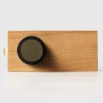 FERN Massief messing en lederen deurknop – Mat zwart