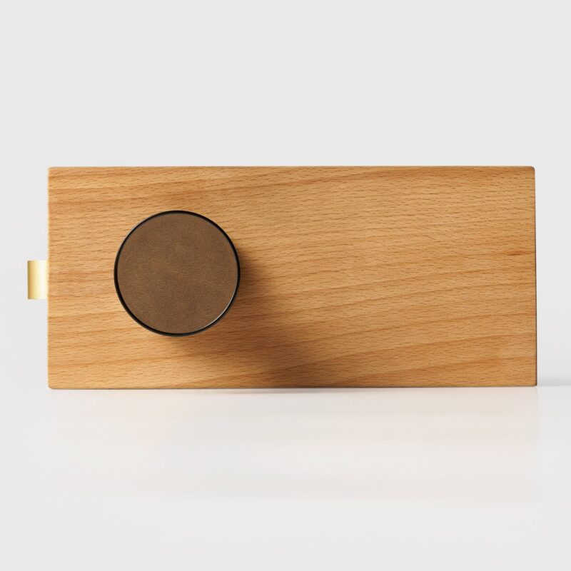 FERN Massief messing en lederen deurknop – Mat zwart 11 FERN Massief messing en lederen deurknop – Mat zwart