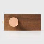 FERN Bouton de porte en laiton massif et cuir - Laiton satiné