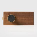 FERN Bouton de porte en laiton massif et cuir - Laiton satiné