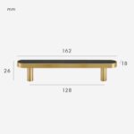 FERN Manija de latón macizo y cuero