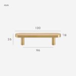 FERN Manija de latón macizo y cuero