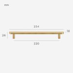 FERN Manija de latón macizo y cuero