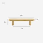 FERN Manija de latón macizo y cuero