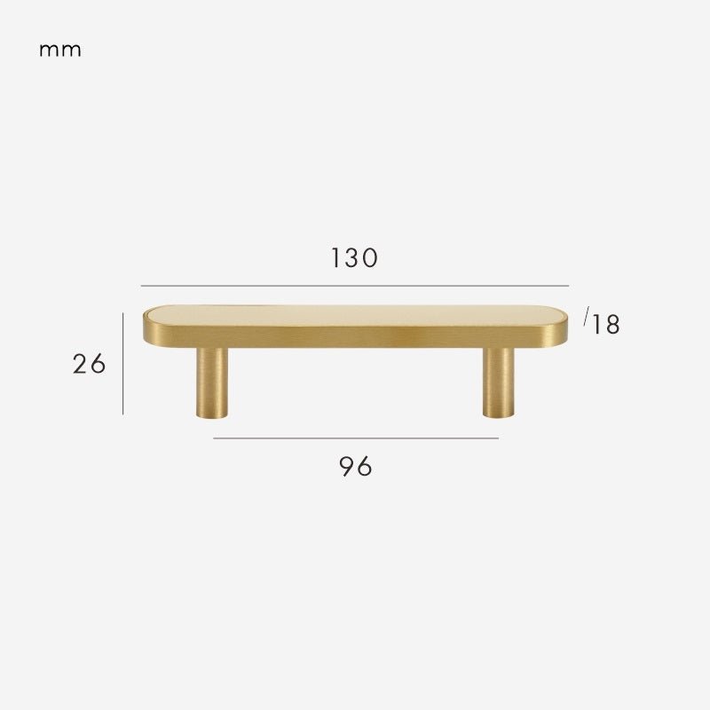 FERN Manija de latón macizo y cuero